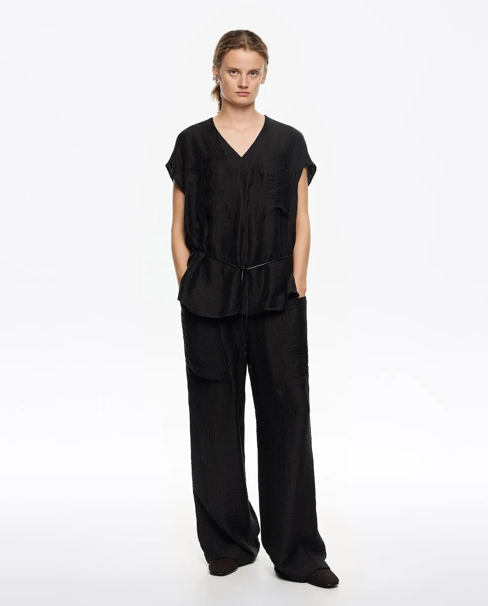 

Женские свободные макси-штаны с карманами Bimba y Lola, черный