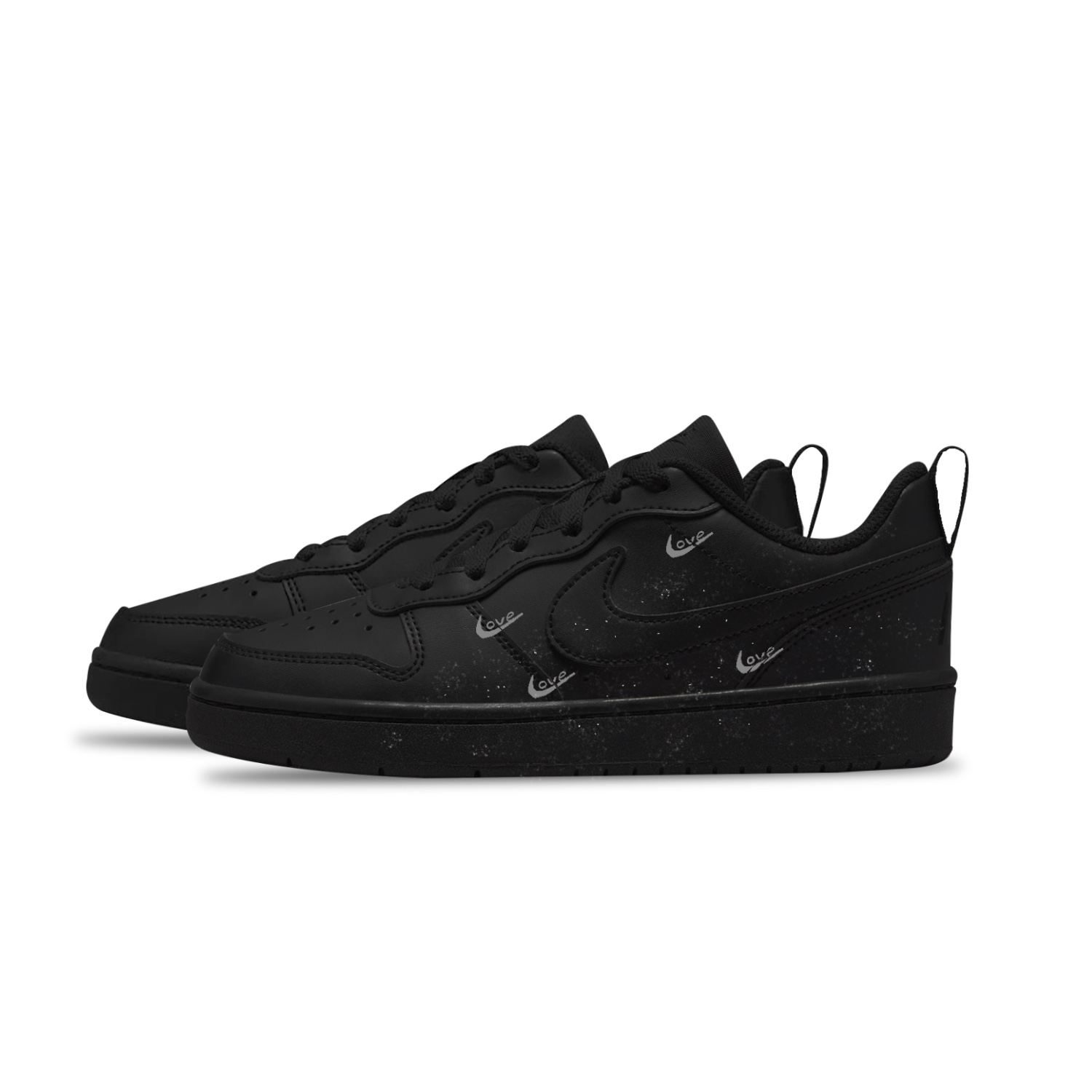 Кроссовки для скейтбординга Court Borough Gray L Slip Resistant Abrasion Resistant низкие детские серые unisex Nike, серый — фото 4