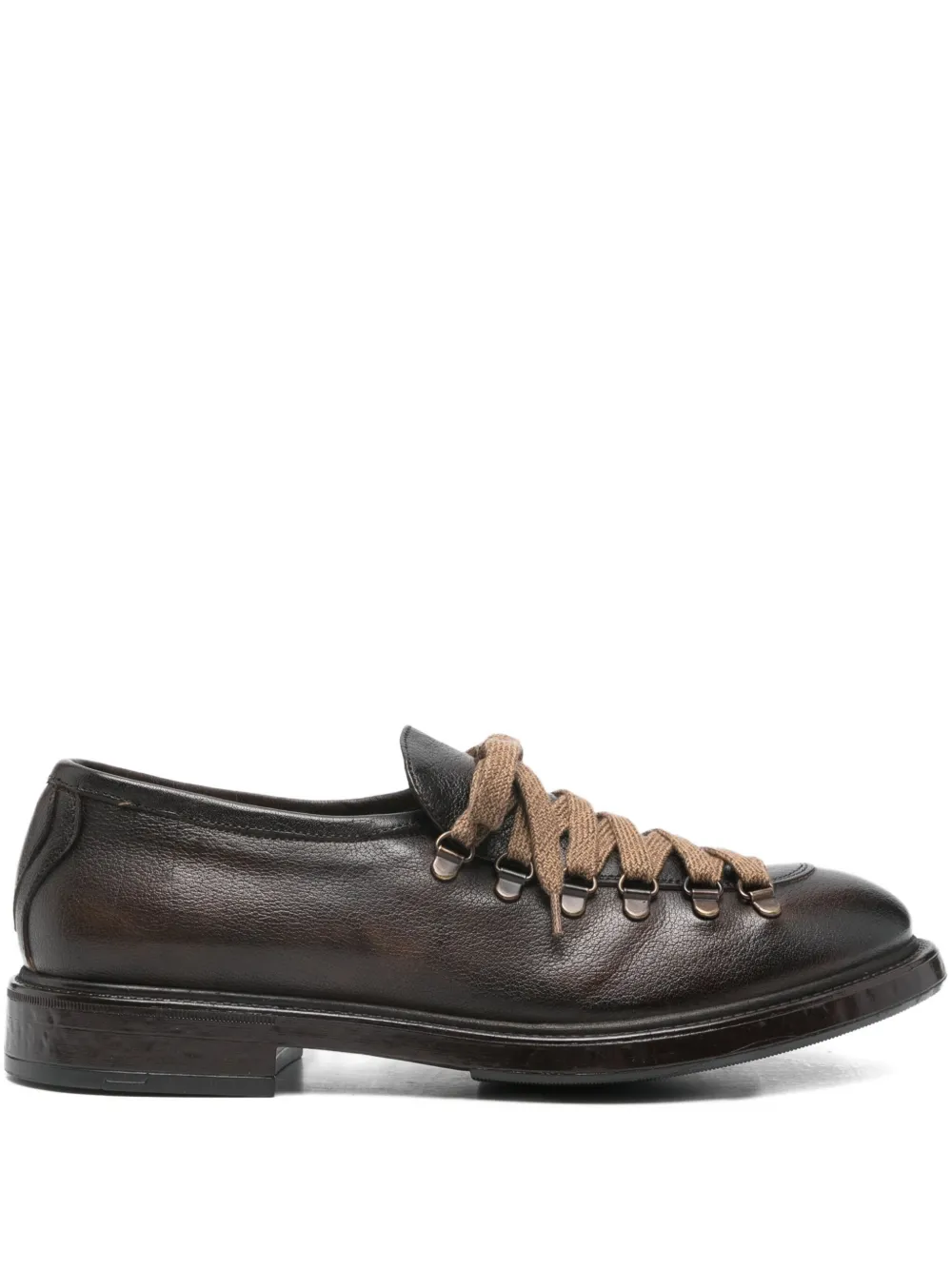 

Кожаные мокасины на шнуровке Fratelli Rennella, коричневый