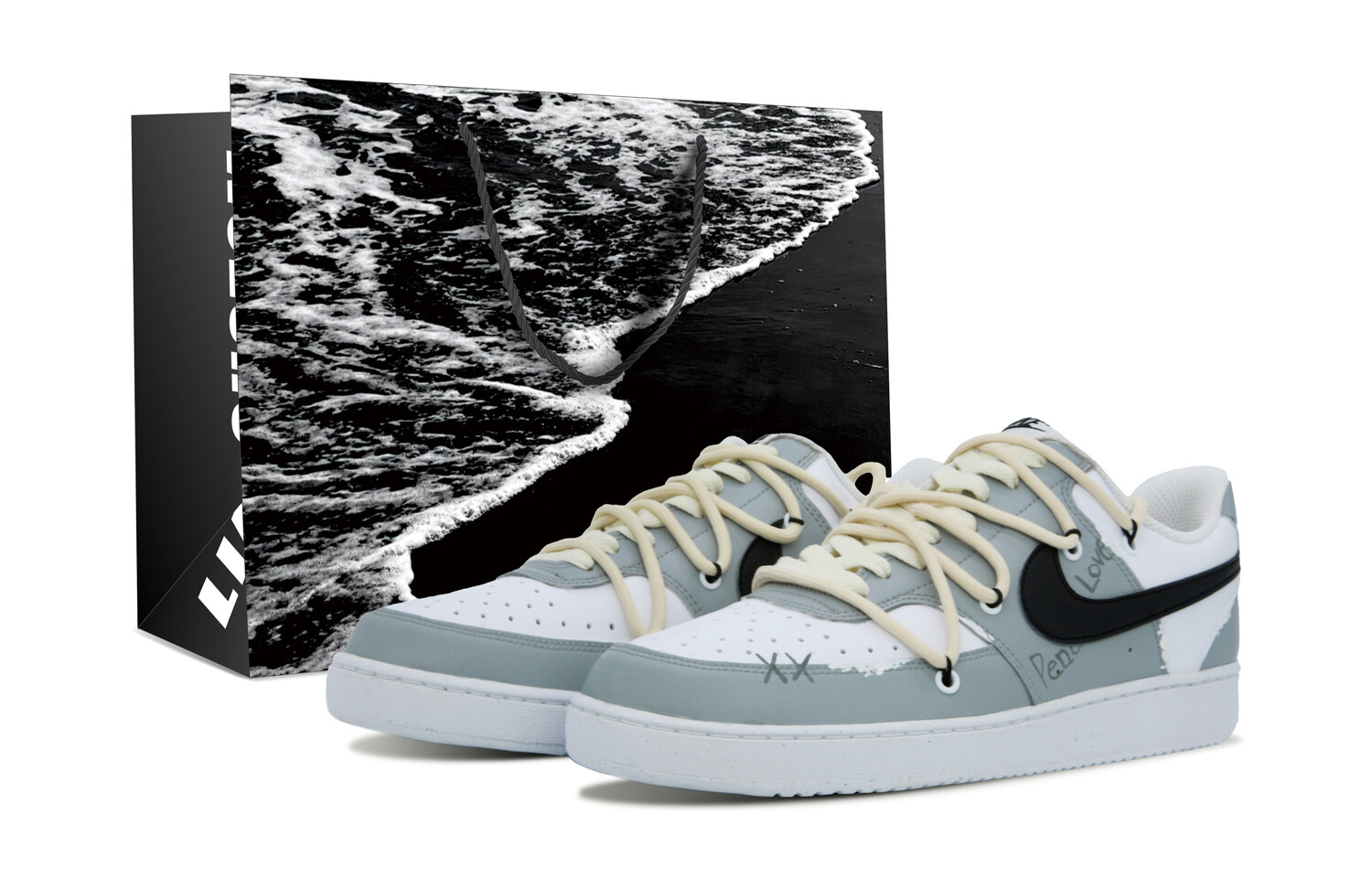 

Кроссовки Nike Court Vision 1, черный/серый