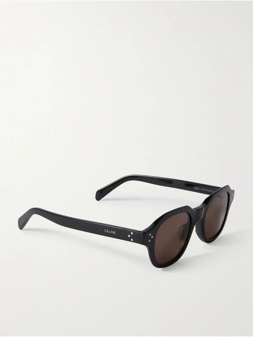 Квадратные ацетатные солнцезащитные очки CELINE EYEWEAR, черный — фото 3