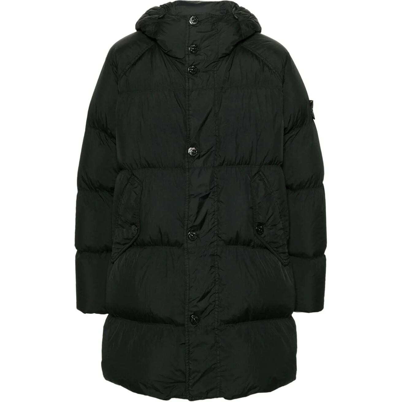 

Пуховик мужской черный Stone Island, черный