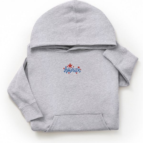 Худи с вышитыми звездами америки для молодежи The Juniper Shop, Natural — фото 2