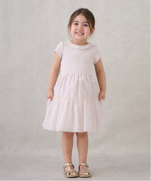 Платье из органзы (детское) Petit main, Light Pink