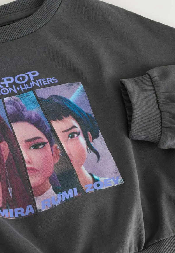Толстовка с длинным рукавом в стиле k-pop "охотники на демонов" Next, Charcoal Grey — фото 2