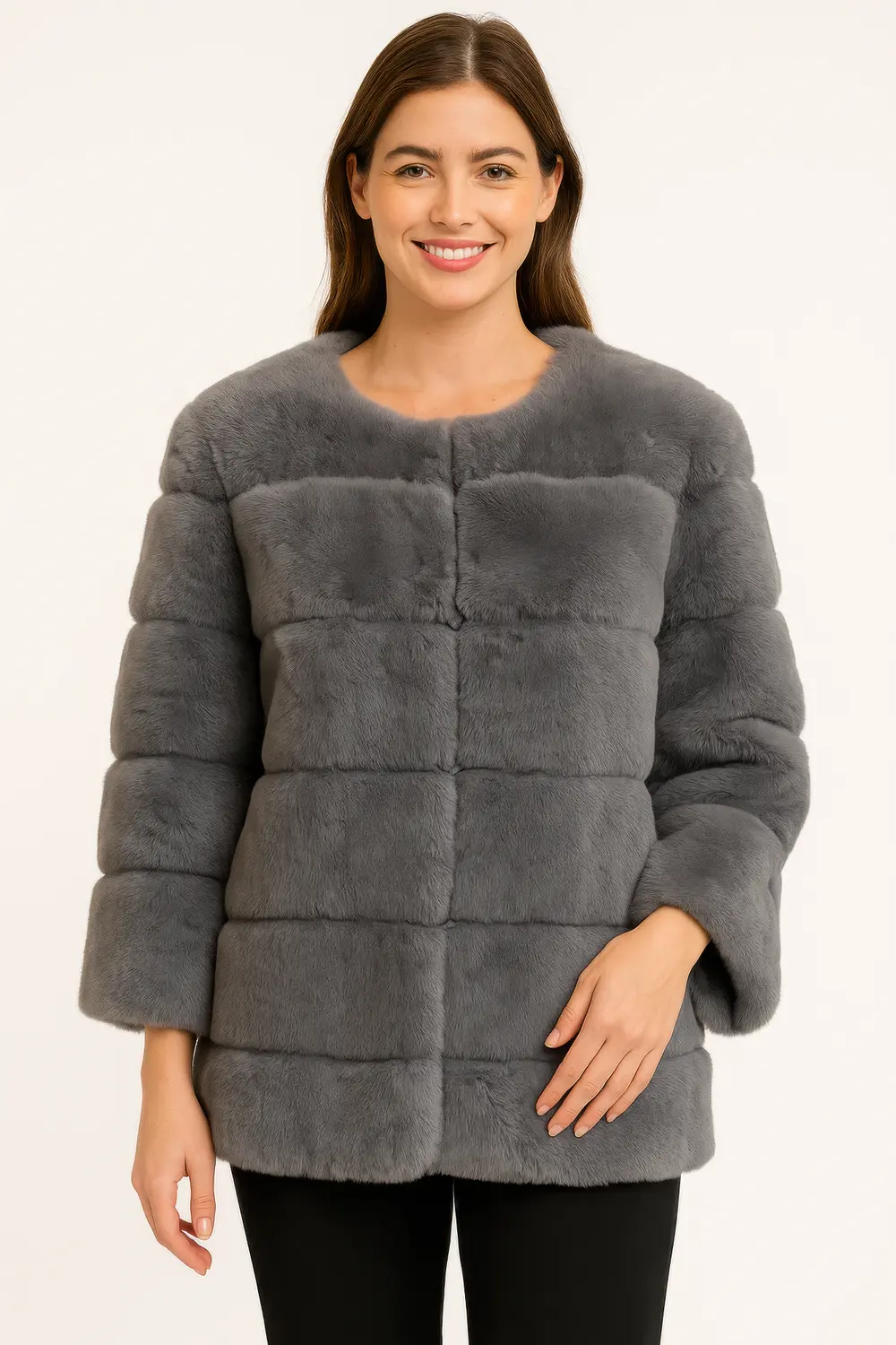 

TRUEDAMES Плюшевая куртка из искусственного меха верблюжьего цвета