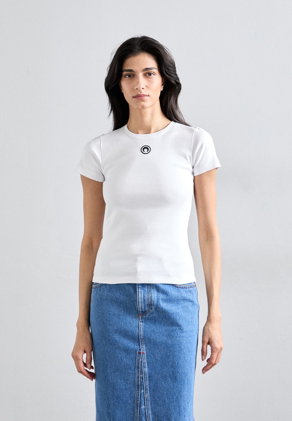 

Базовая футболка MOON LOGO BABY FIT MARINE SERRE, белый