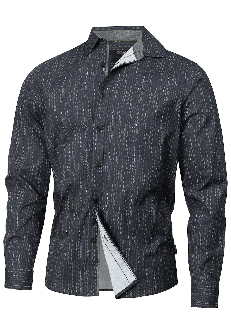 

Рубашка на пуговицах классического кроя INDICODE JEANS, темно-серый