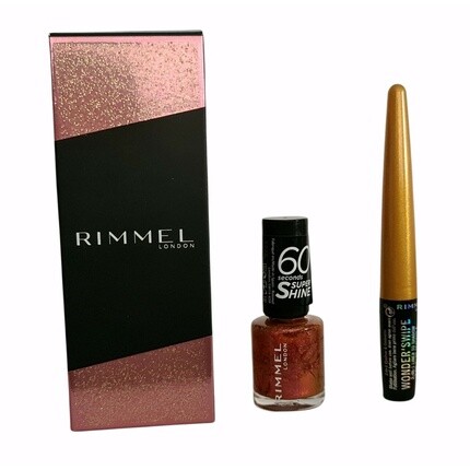 Подарочный набор быстросохнущих лаков для ногтей Rimmel London Wonder Swipe 2-в-1 «Тени и подводка»
