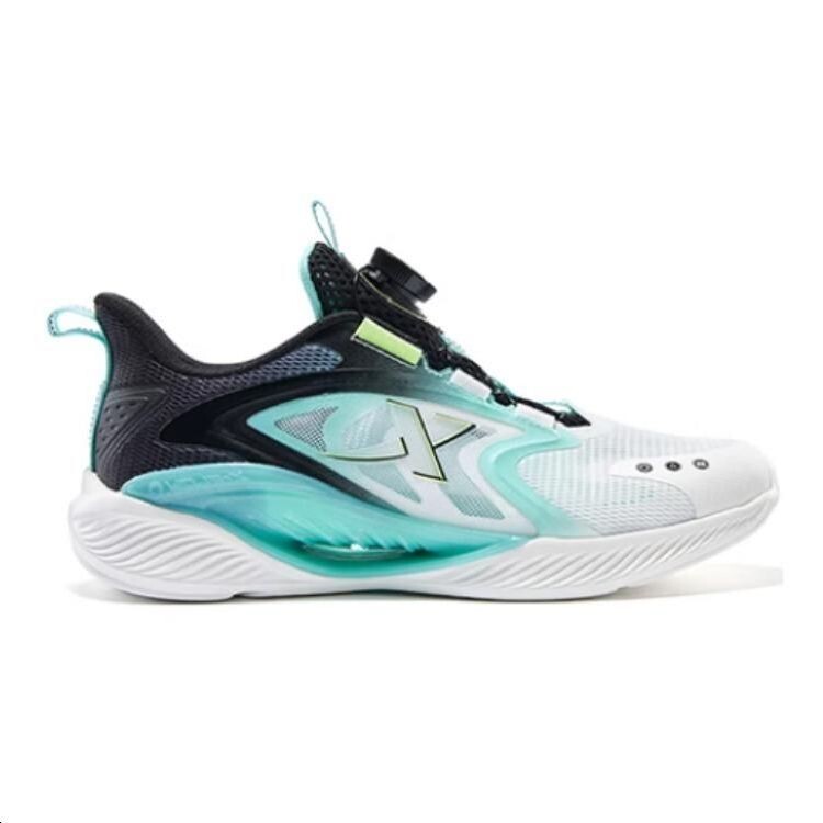 Кроссовки детские Qing Feng 5.0 GS Low-top черные, зеленые и белые Xtep, зеленый — фото 2