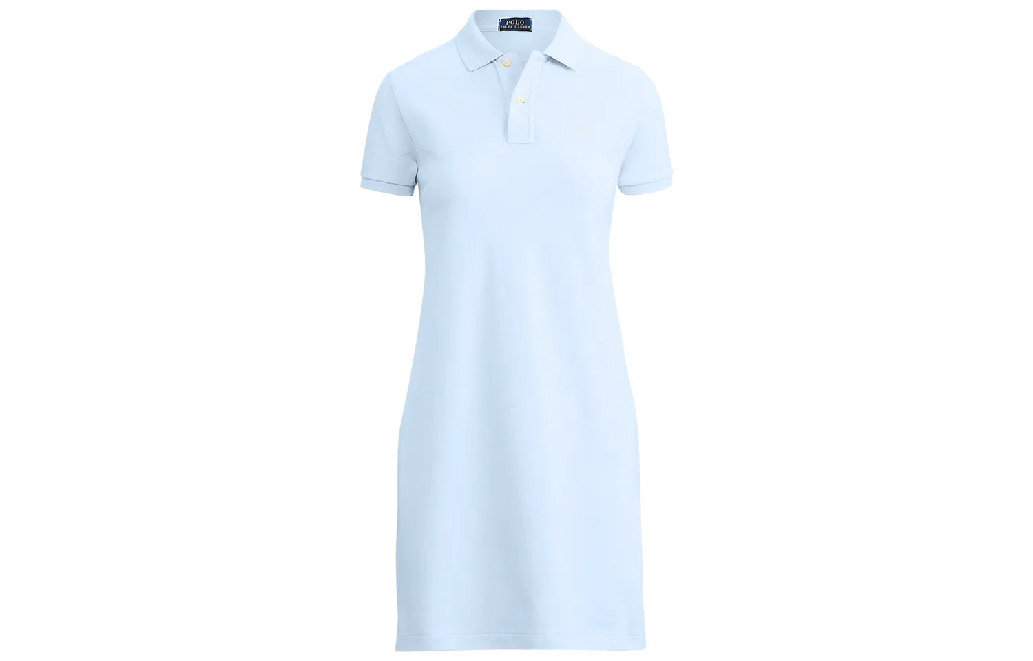 Платье с коротким рукавом Polo Ralph Lauren светло-голубое