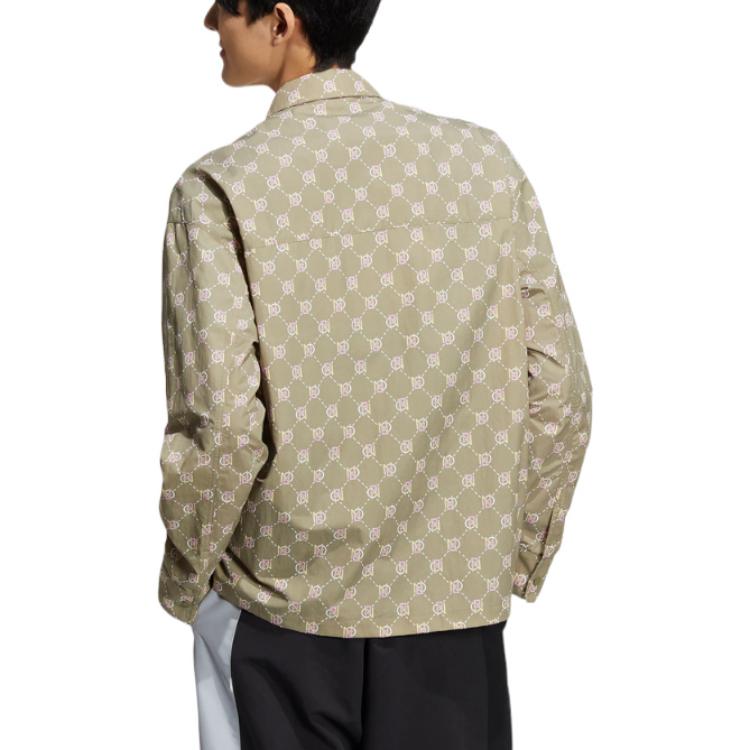 Куртка Men's adidas neo Full Print Lapel Jacket Autumn Brown HM2039 — фото 3