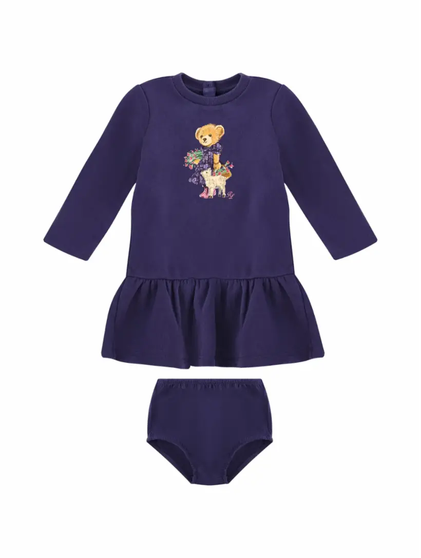 

Платье-свитшот Polo Bear Ralph Lauren, фиолетовый