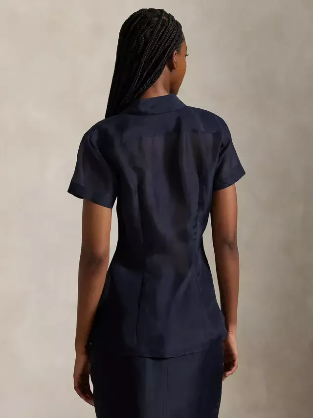 Блузка Polo из тканого шелкового органза Ralph Lauren — фото 2