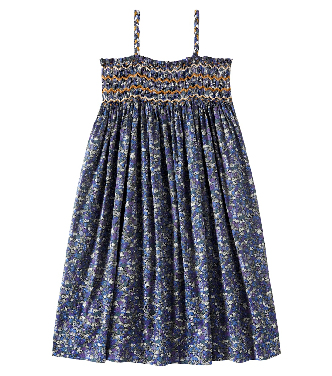 

Платье Frances из хлопка с оборками Bonpoint, Fl Encre