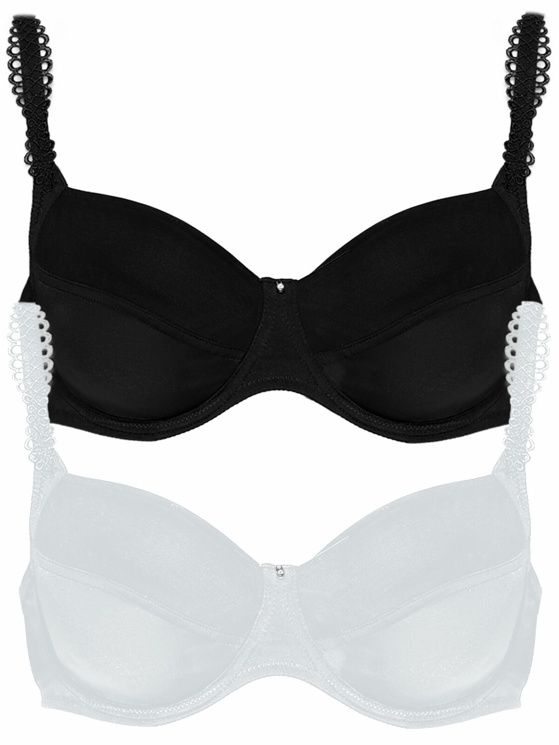 

Бюстгальтер с косточками Viania 2er Pack Spacer Bügel BH Sally, черный