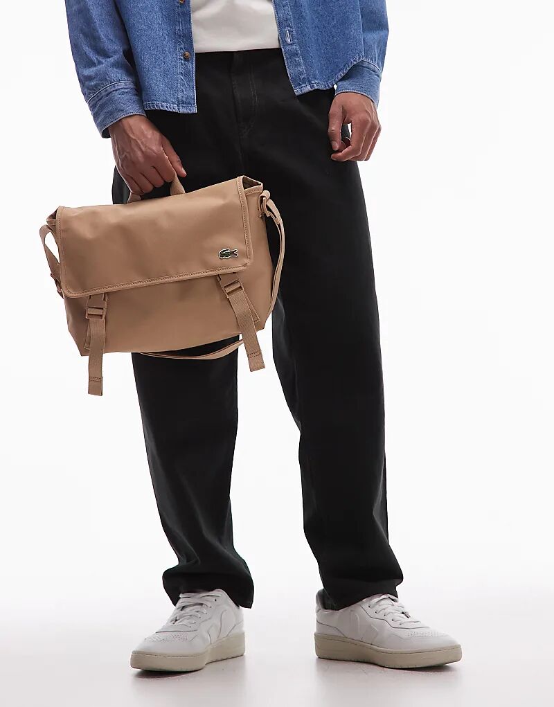 

Сумка через плечо Lacoste бежевого цвета