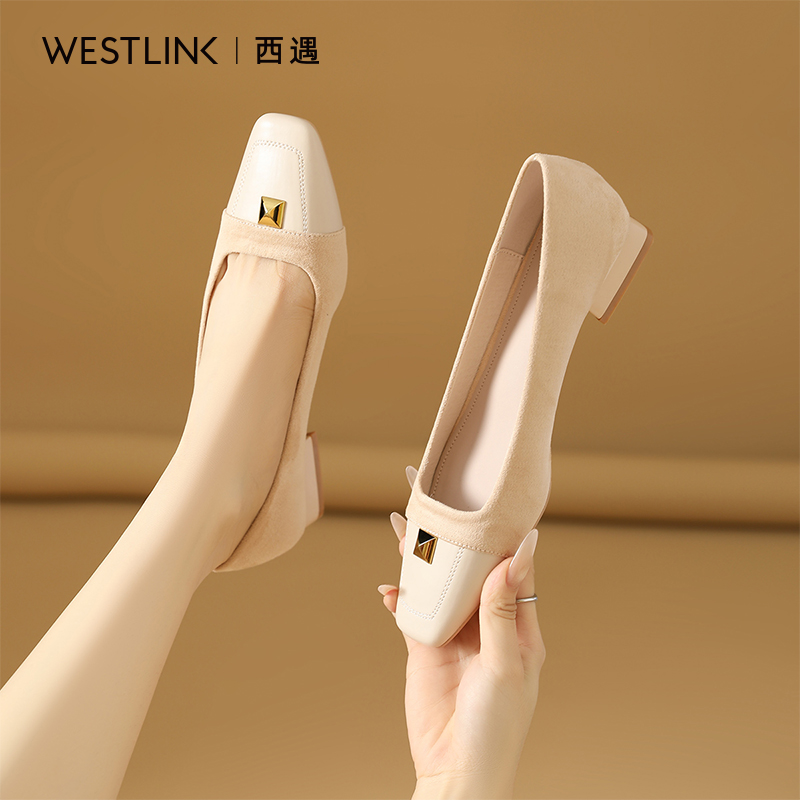WESTLINK Женские повседневные туфли-лодочки 2,5 см абрикос, цвет Apricot — фото 2