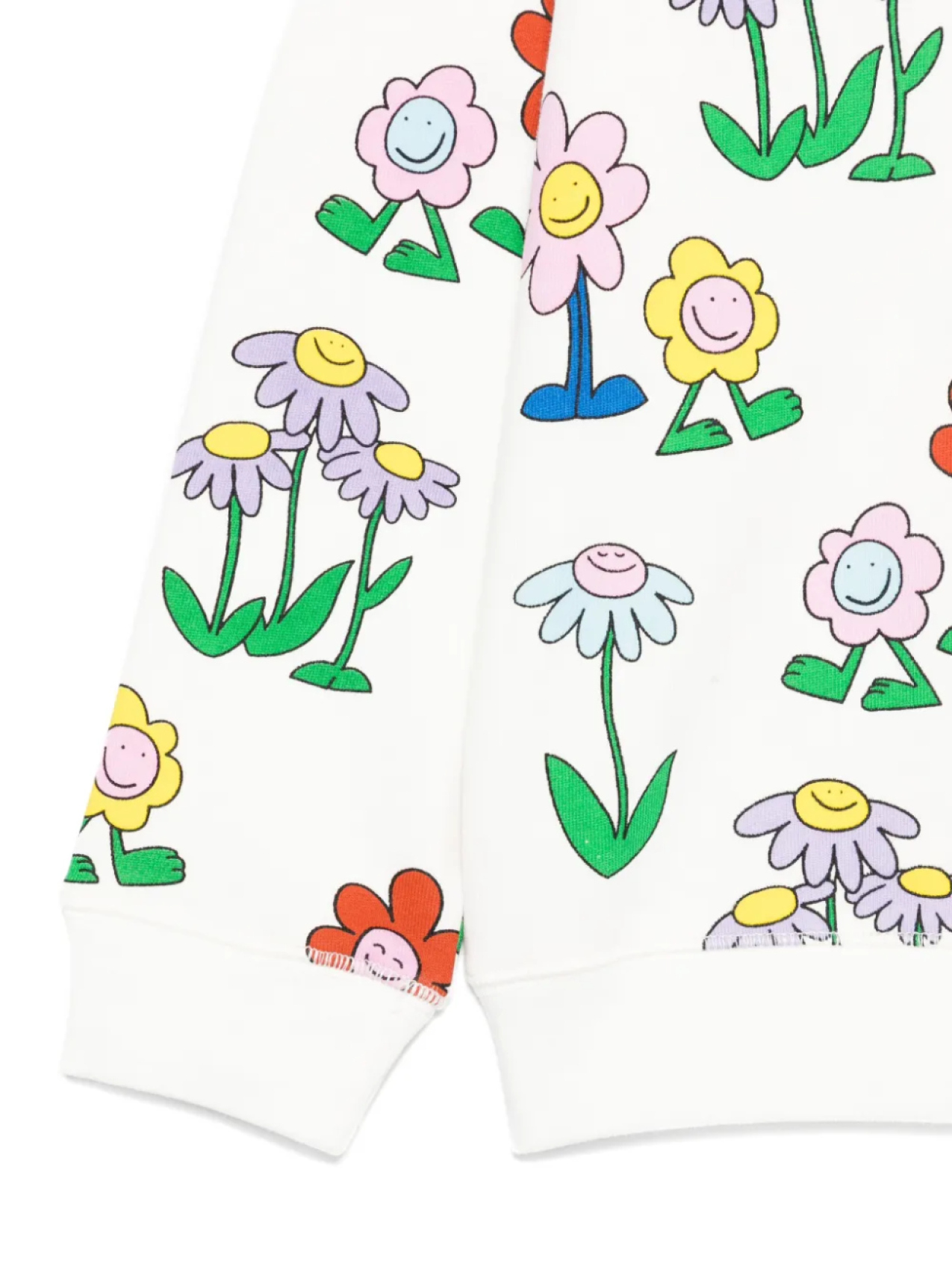 Толстовка с цветочным принтом Stella McCartney Kids, белый — фото 3