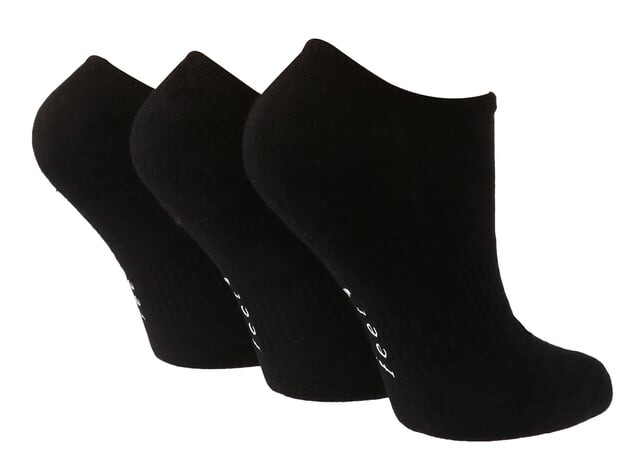 

Набор из 3 женских бамбуковых низких спортивных носков Wild Foots Wildfeet, черный