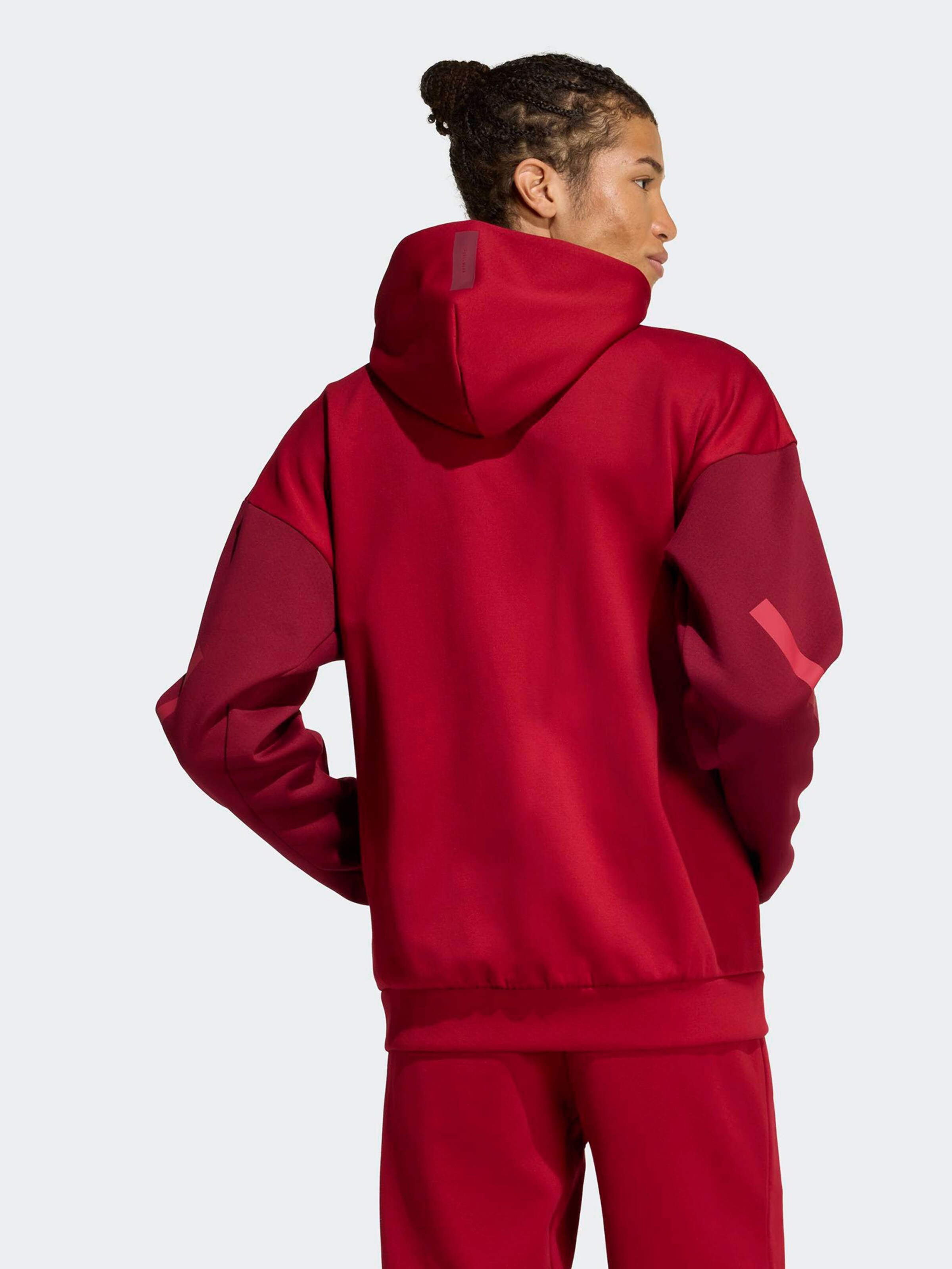 Adidas Sportswear Спортивная толстовка с молнией 'Z.N.E.' в цвете красный, темно-красный — фото 3