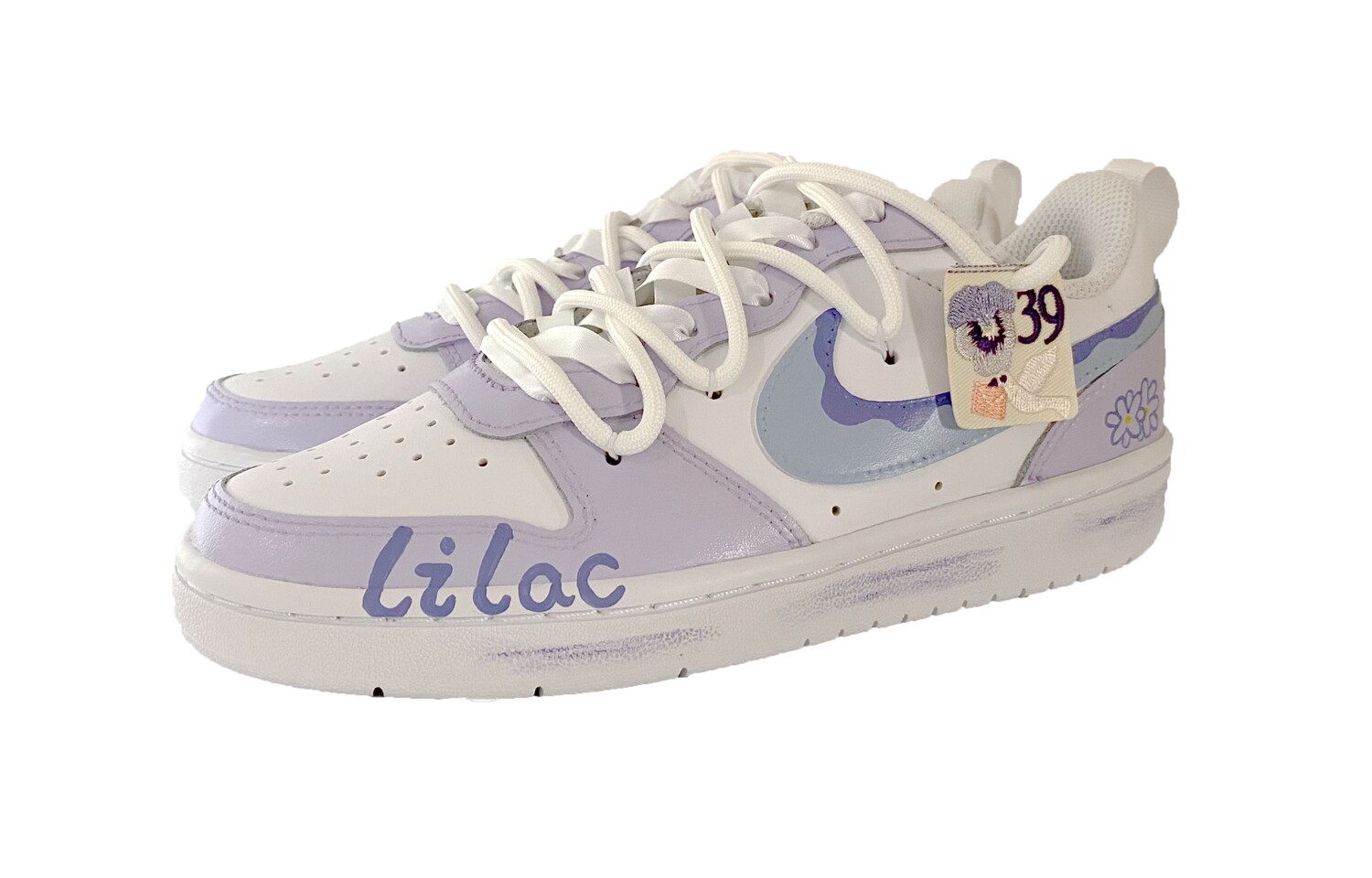 

Кроссовки Nike Court Borough Skateboarding Shoes Women's Low-top White/purple, сиреневый/фиолетовый/белый