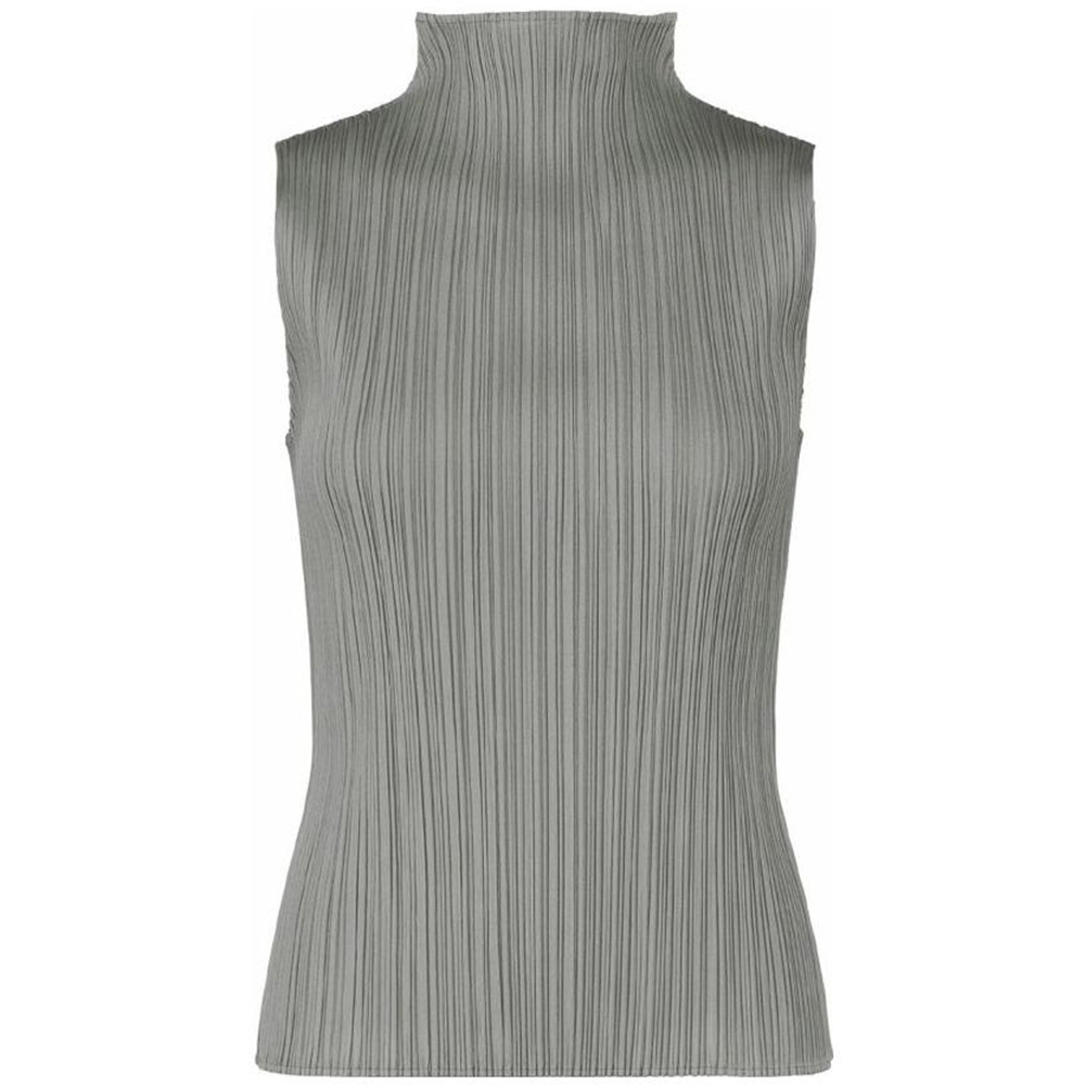 

PLEATS PLEASE ISSEY MIYAKE Женская майка-комбинезон SS22 серого цвета