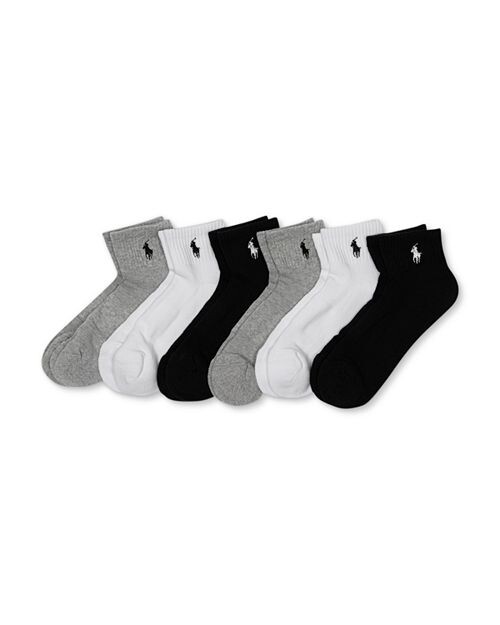 

Мягкие носки Quarter Crew, упаковка из 6 шт. Ralph Lauren, цвет Gray