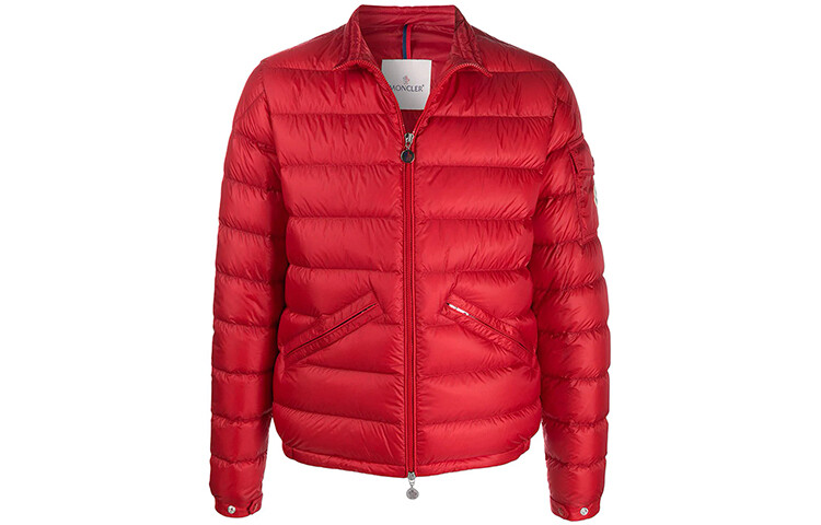 

Пуховик мужской красный Moncler