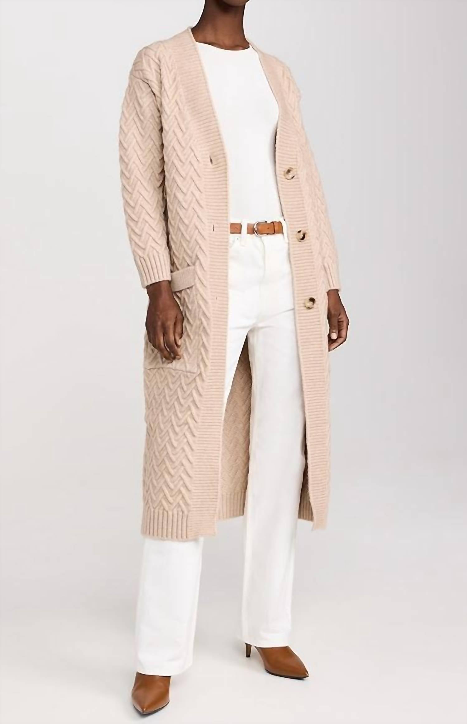 

Кардиган Isabella длинный в цвете овсянка Line and dot, Oatmeal