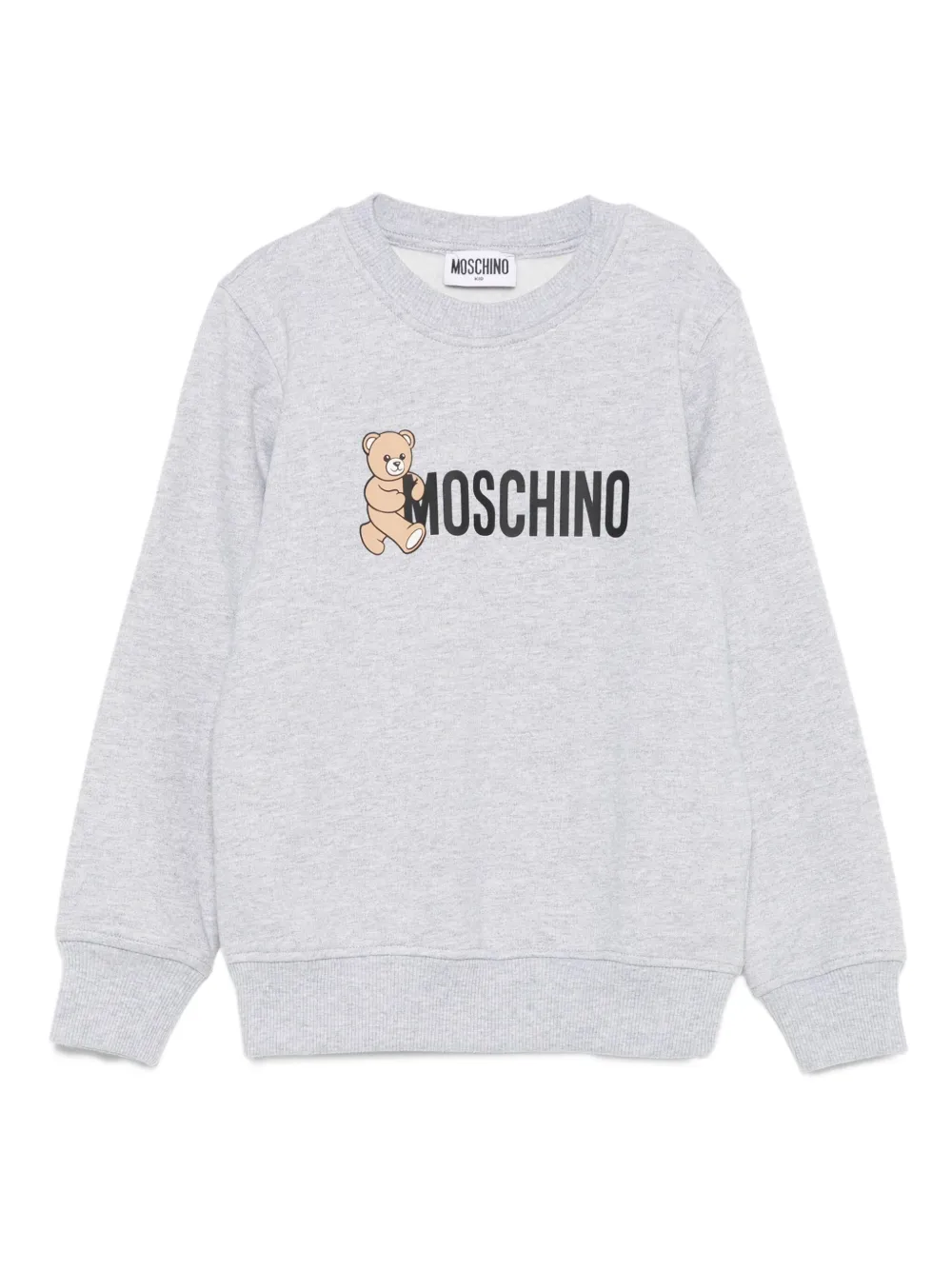 

Толстовка с принтом Тедди Moschino Kids, серый