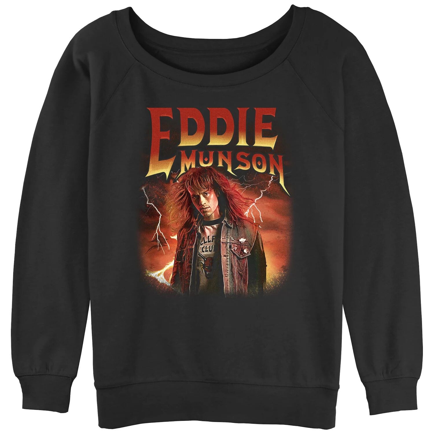 

Толстовка с напуском для юниоров «Очень странные дела» Eddie Munson Hellfire Club Licensed Character