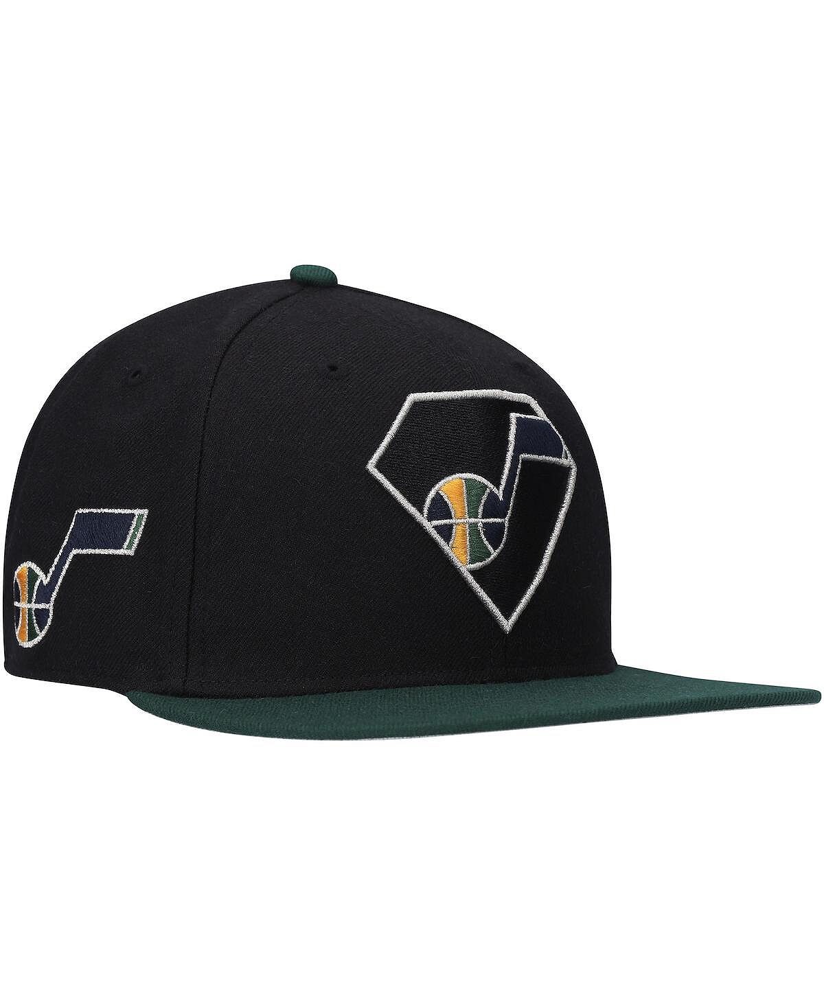 

Мужская черная, зеленая кепка '47 Utah Jazz 75th Anniversary Carat Captain Snapback '47 Brand