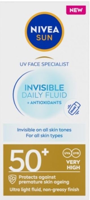 

Nivea, UV Face Specialist Invisible Daily Fluid SPF50+, 40 мл