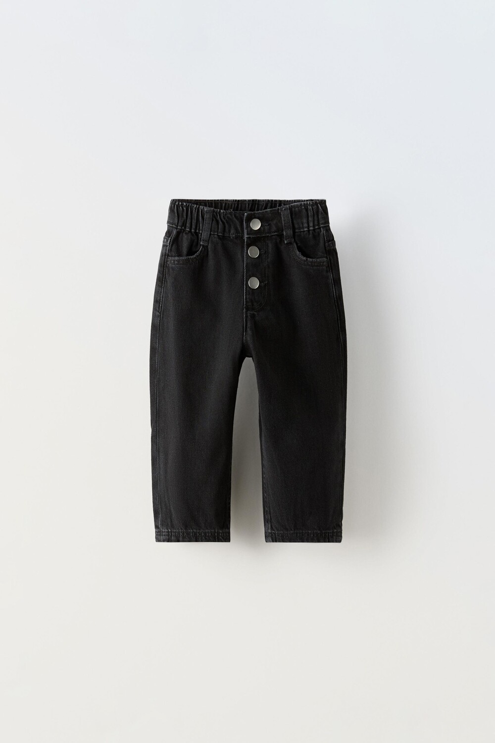 

Суженные джинсы с пуговицами ZARA, черный
