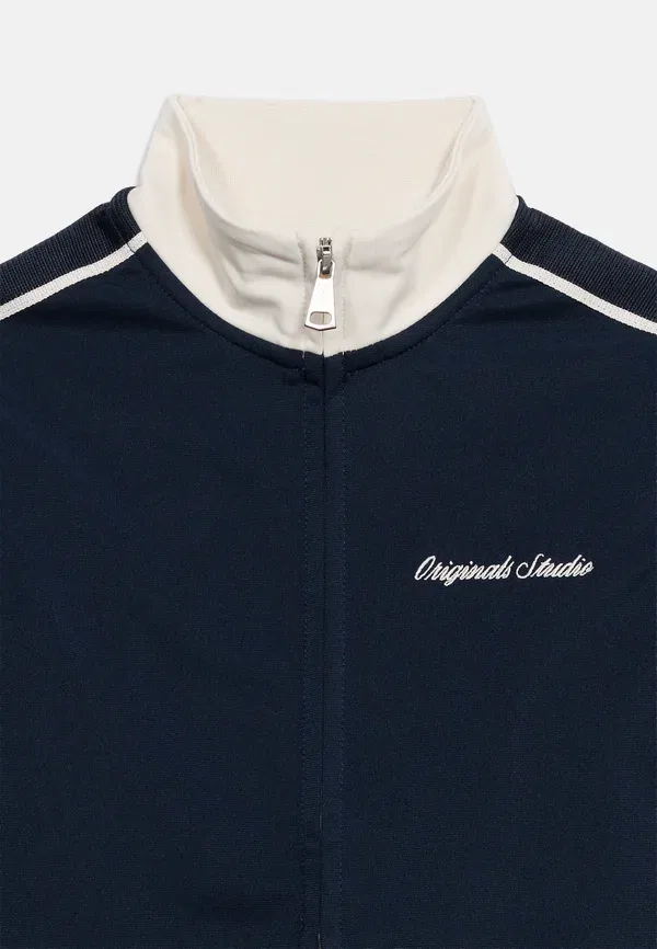 Толстовка с молнией Jorniagara typo track high zip up sweatshirt Jack & Jones Junior, небесно-голубой — фото 4