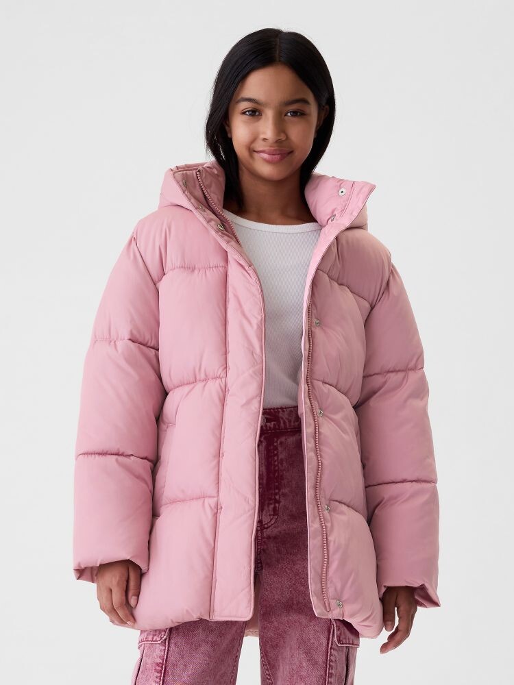 

Детская стеганая непромокаемая куртка Gap, розовый