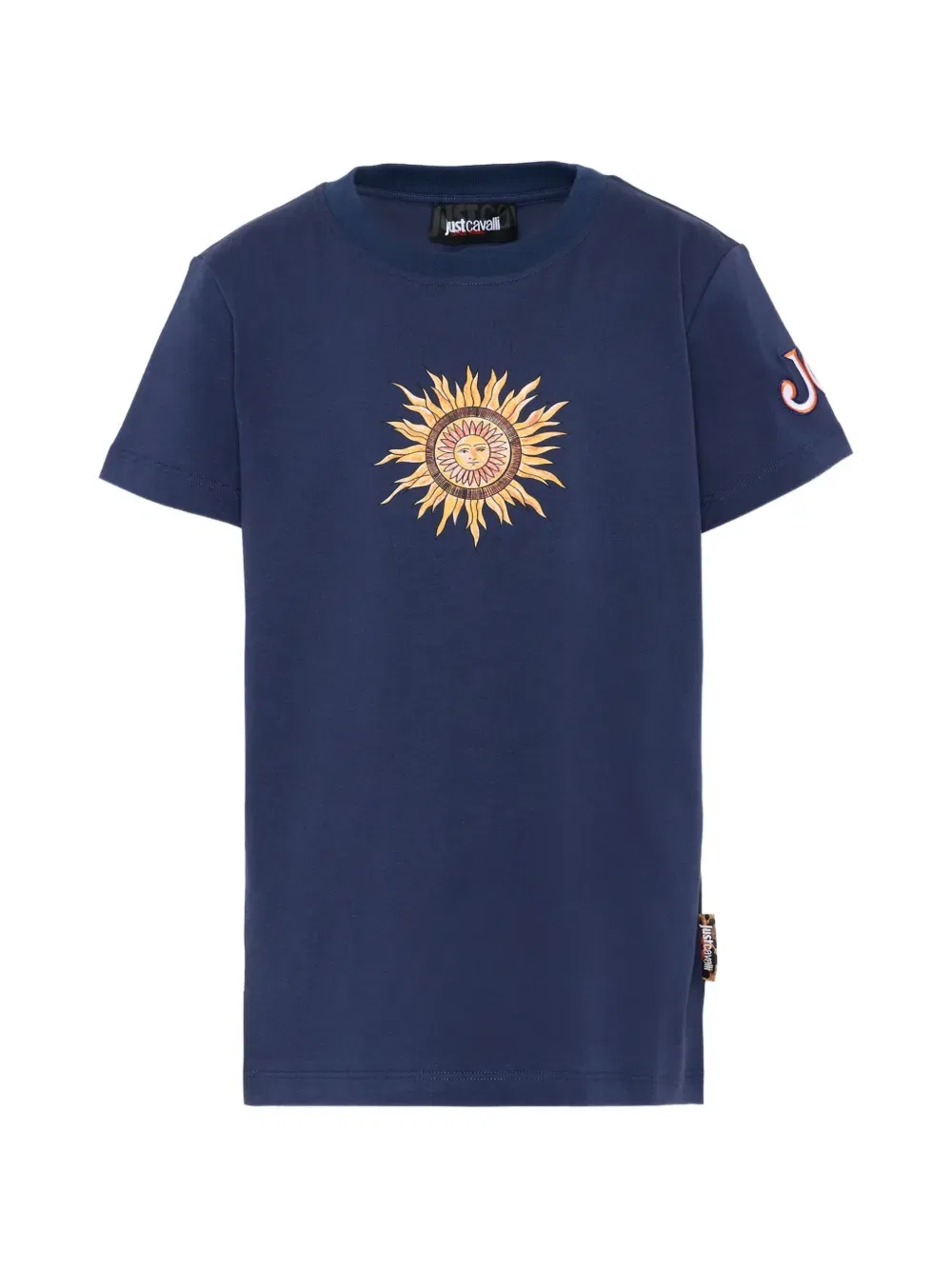 Хлопковая футболка Just Cavalli Kids, синий