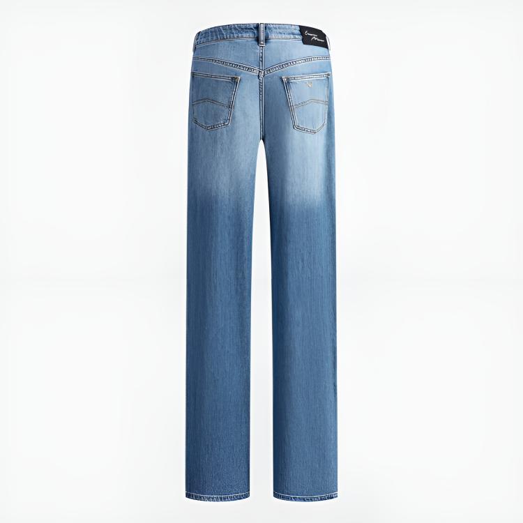 EMPORIO ARMANI Джинсы Women's Denim Blue Moderate Straight Fit — фото 4