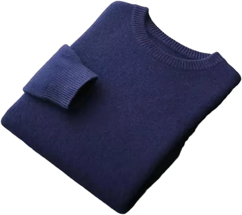 

Мужской шерстяной свитер с круглым вырезом, свободный вязаный пуловер REHJJDFD