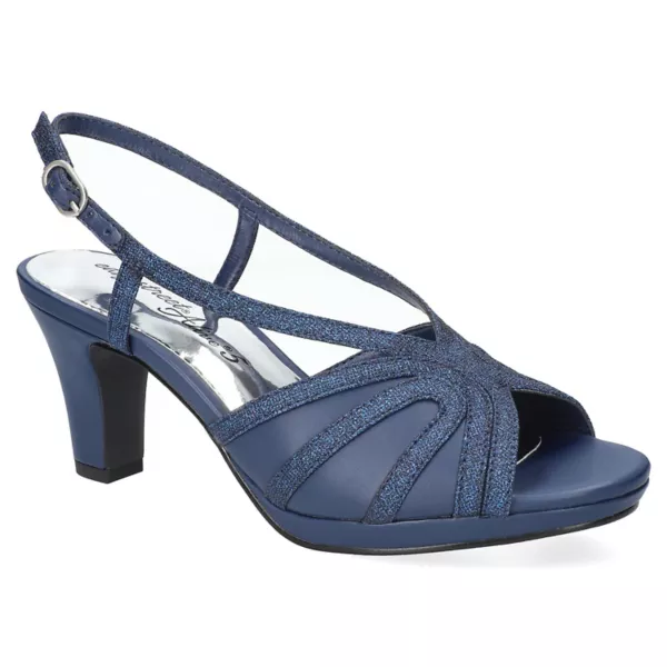 Женские босоножки на каблуке с открытой пяткой Starlight Easy Street, цвет navy satin