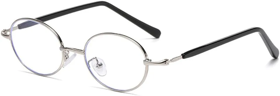 

Овальные солнцезащитные очки для женщин и мужчин в стиле панк, модные, с прозрачными линзами и оправой, защита от УФ-излучения UV400 FYTUP, Silver Black Clear