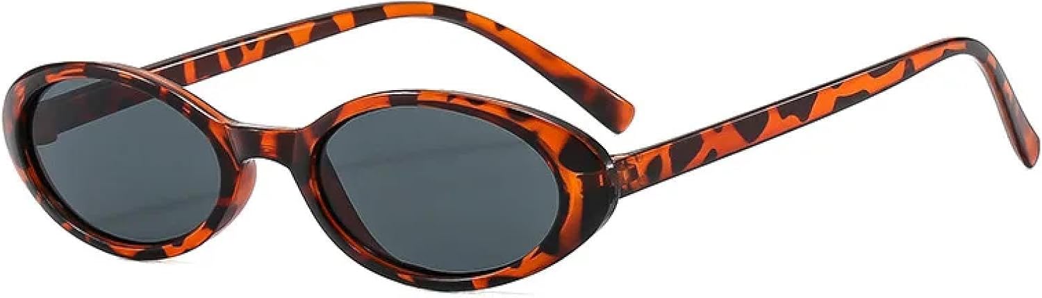 

Маленькие солнцезащитные очки для женщин и мужчин, модные винтажные очки «кошачий глаз», женские черные панк-очки с защитой от УФ-излучения UV400 SZVVBKK, Leopard-black