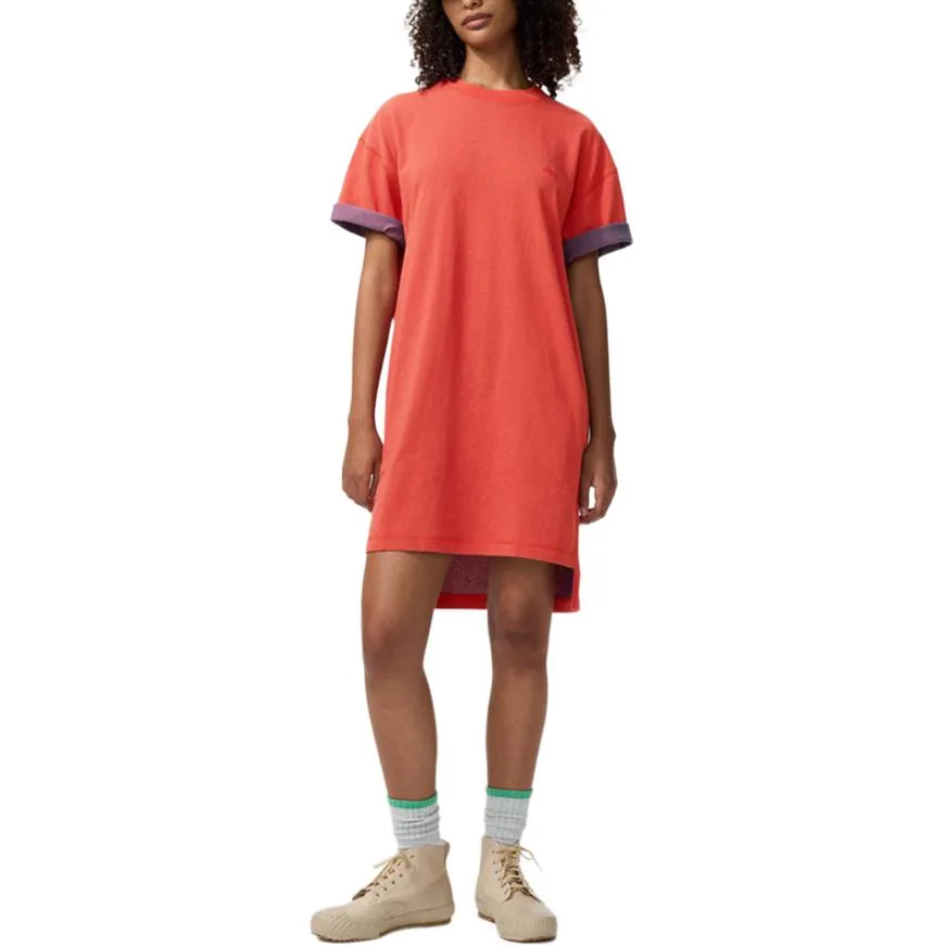 Платье с короткими рукавами JW Anderson SS26 UNIQLO, оранжевый красный — фото 3