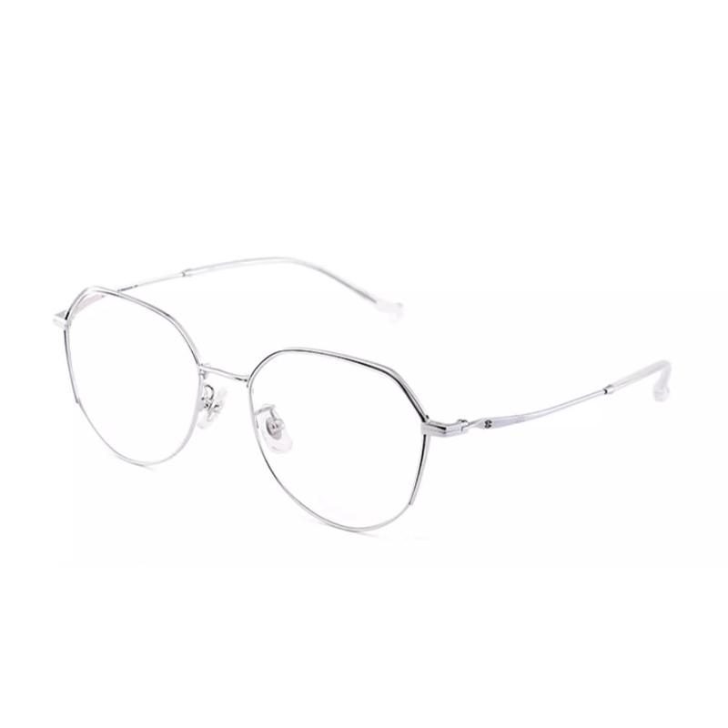 

Sagawa Очки в титановой оправе нестандартной формы унисекс, Silver (including non-prescription blue light blocking lenses)