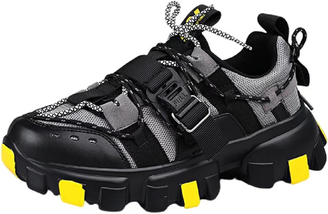 

Мужские износостойкие кроссовки с разноцветной подошвой против скольжения для улицы, стиль color blocking, широкие, слипоны, трейловые Lexamen