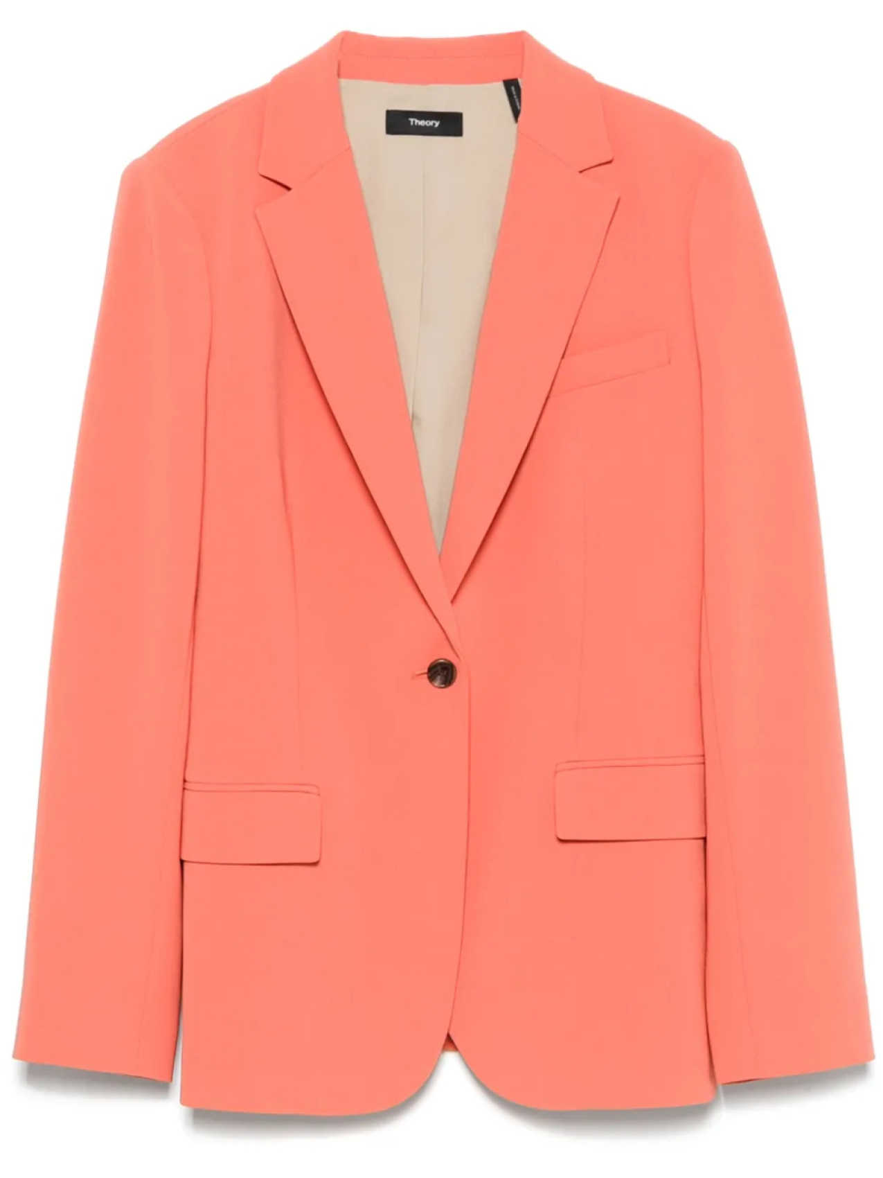

Однобортный блейзер Theory, оранжевый