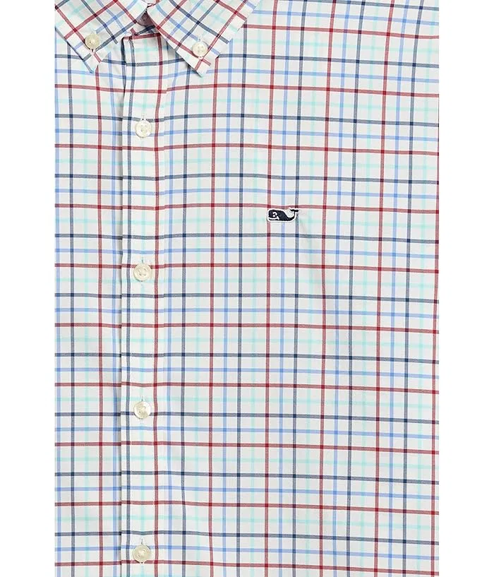 Рубашка Featherweight Shirt Bomb Pop Tattersall Vineyard Vines Kids, White Cap — фото 3