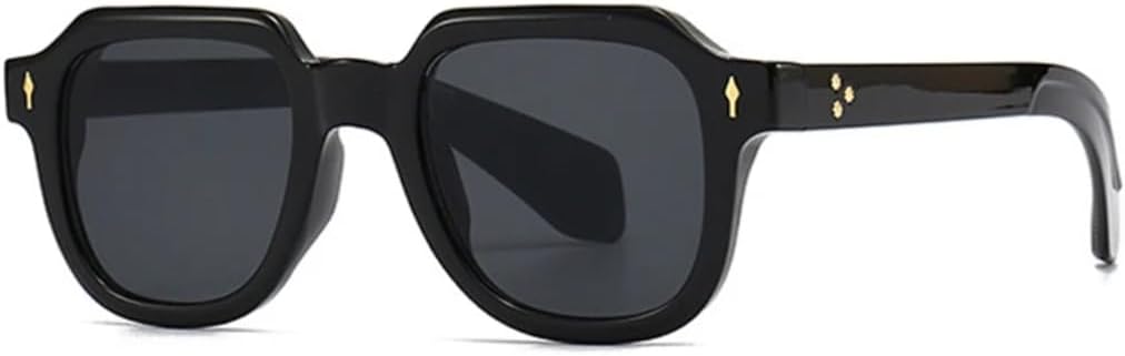 

Мужские солнцезащитные очки в стиле ретро с металлическими заклепками, женские солнцезащитные очки в стиле панк с градиентным переходом цвета, защита от УФ-излучения UV400 VVTWSSW, Black Gray