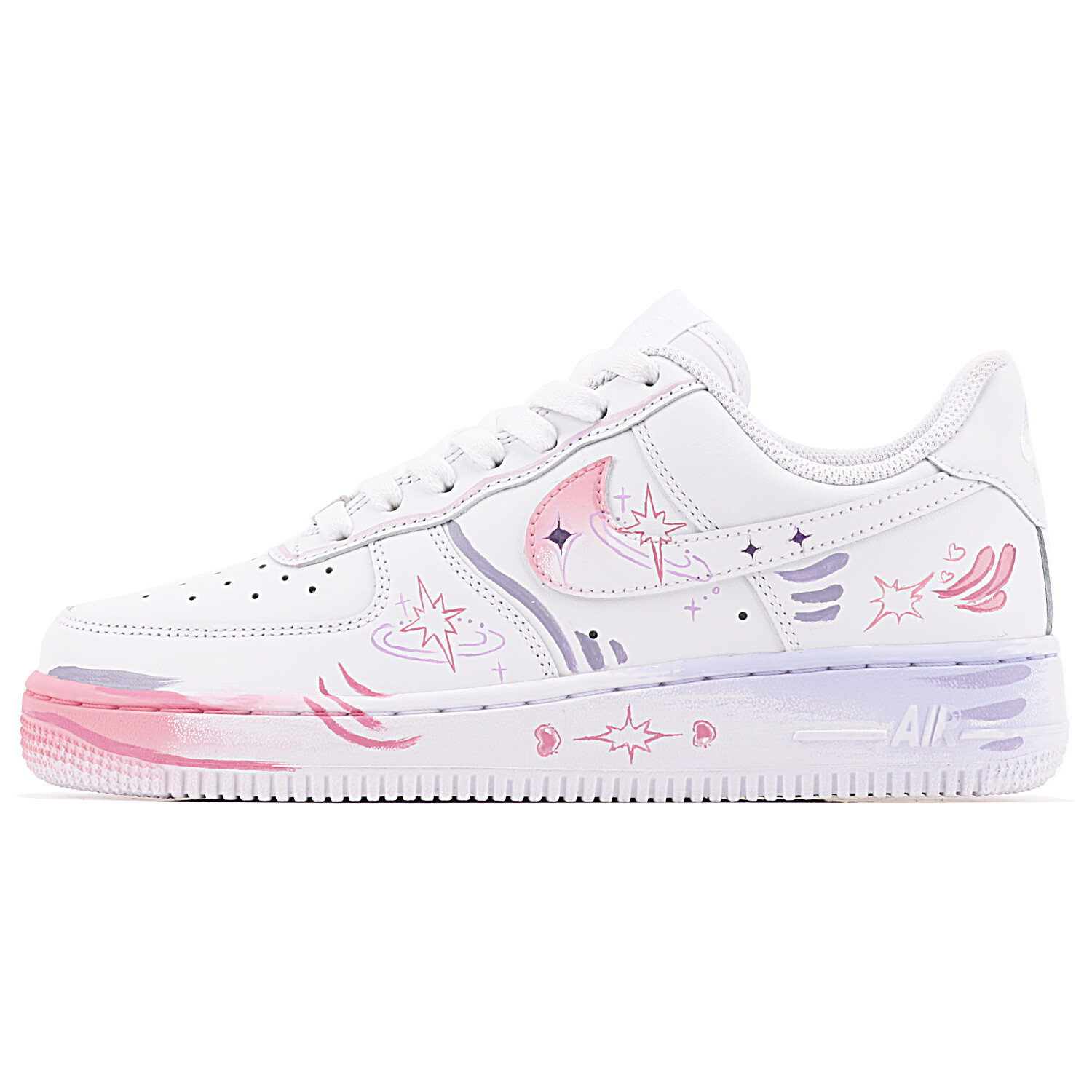 

Кроссовки Nike Air Force 1 Skateboard Shoes Women's Low-Top White Pink, Белый, Кроссовки Nike Air Force 1 Skateboard Shoes Women's Low-Top White Pink